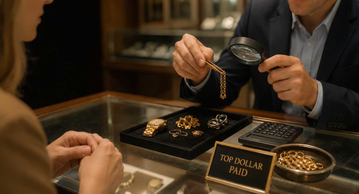 Gold jewelry appraisal in Dallas